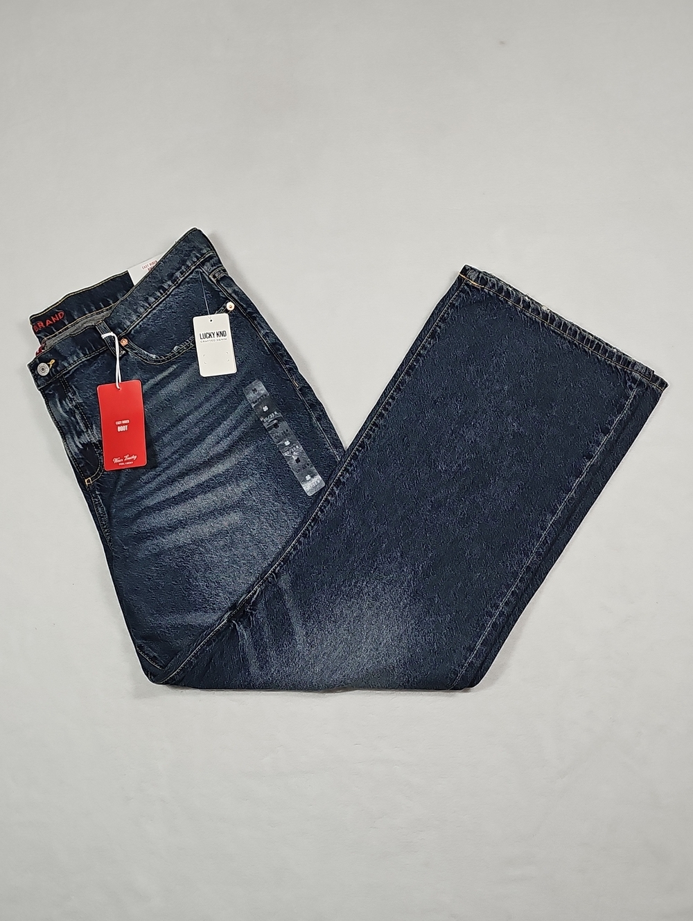Lucky Brand Easy Rider Boot Jeans Mens 40x31 Dark Wash Rigid Denim New 7W13793